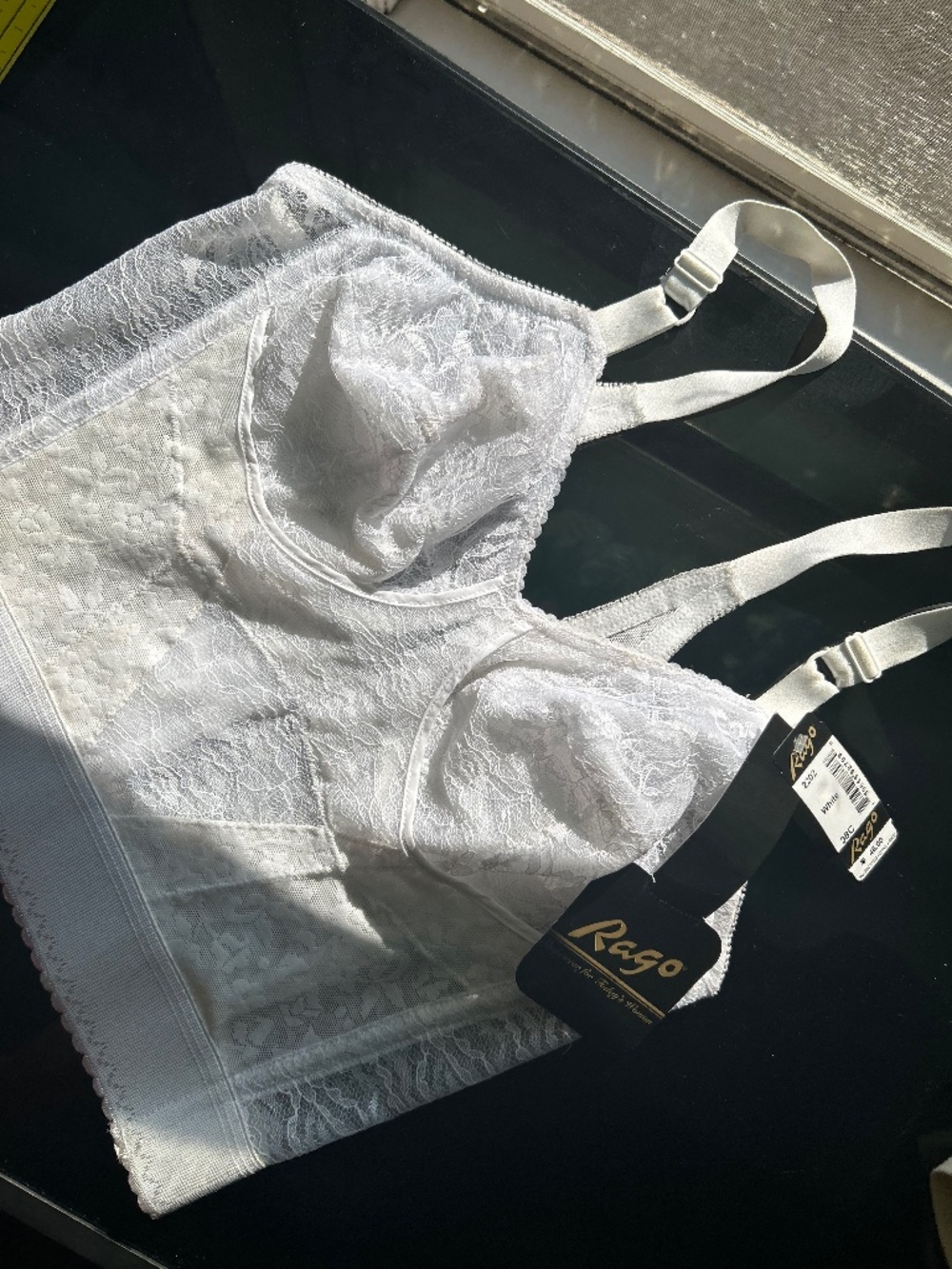 White Lace Longline Bralette